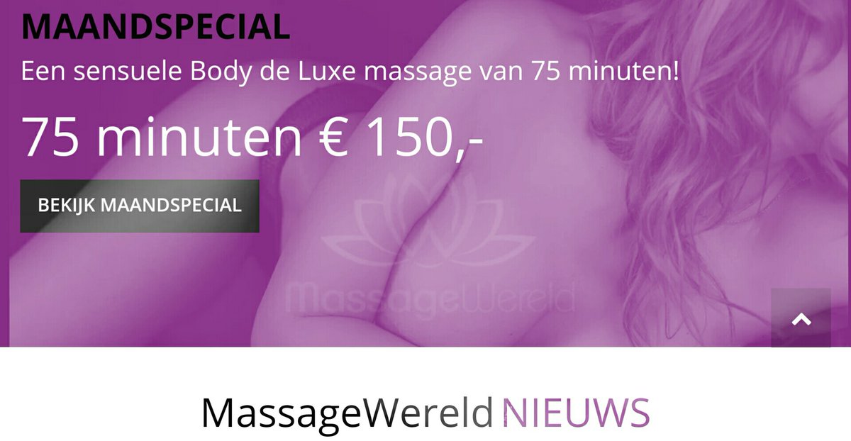 Maandspecial NOVEMBER Massagewereld Den Bosch Erotische Massage